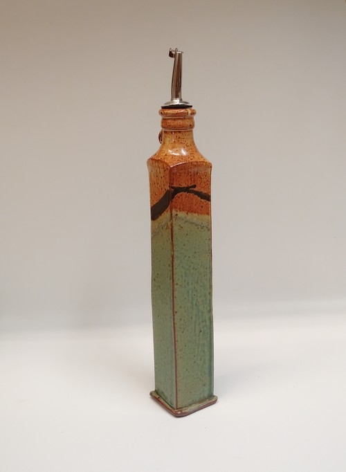 #221134 Oil Cruet Green/Tan/Blk $24.50 at Hunter Wolff Gallery